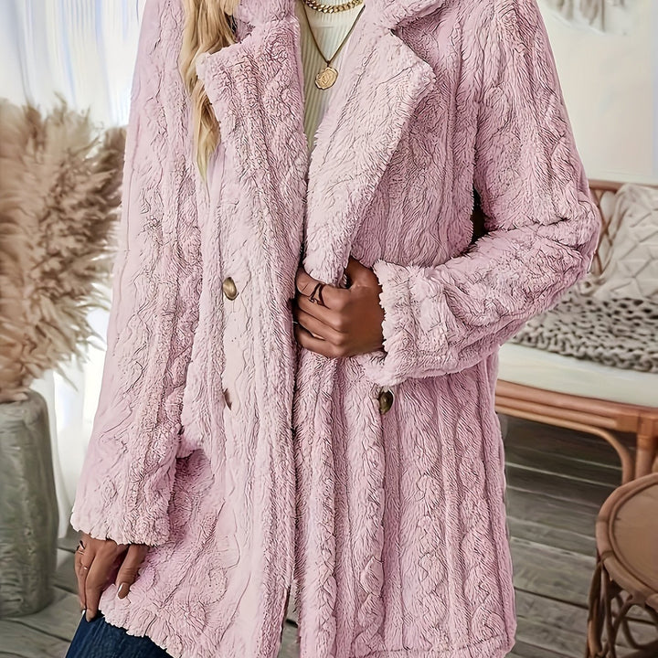 Stilla | Jas Lang Fluffy Dobbelt Sidet