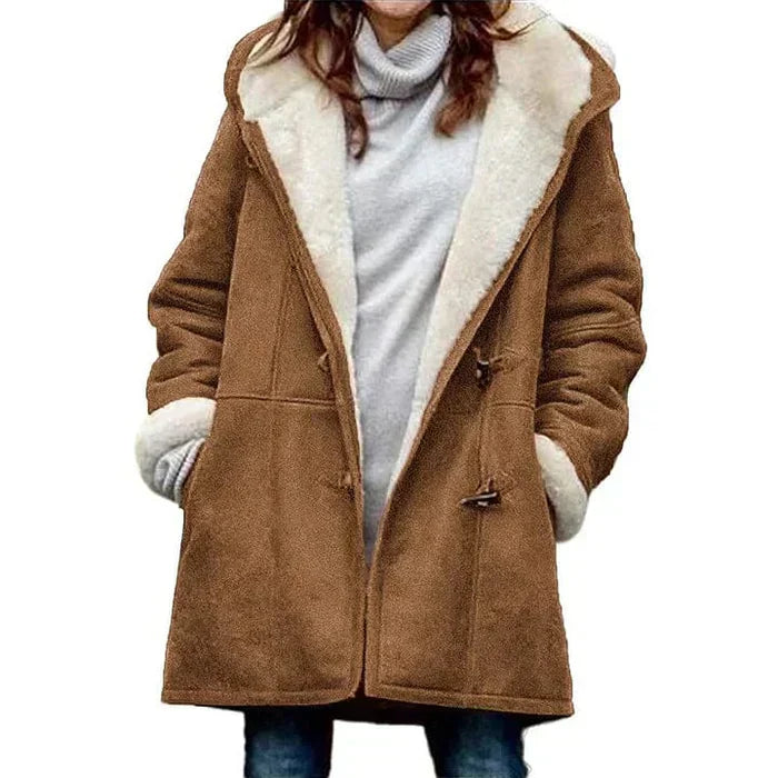 Stilla | Hætte-cashmere-frakke