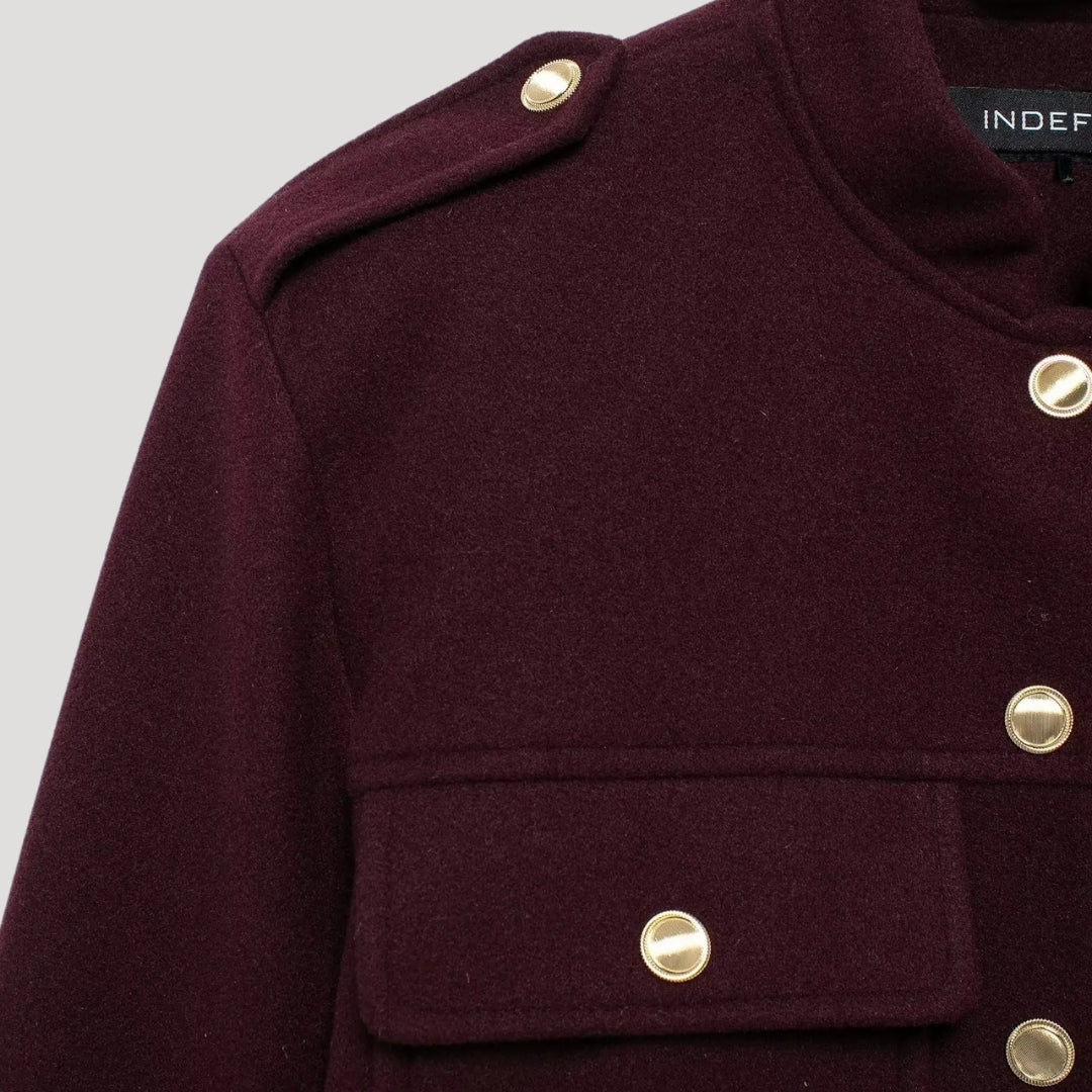 Stilla | Uld Blandet Struktureret Button up Jakke