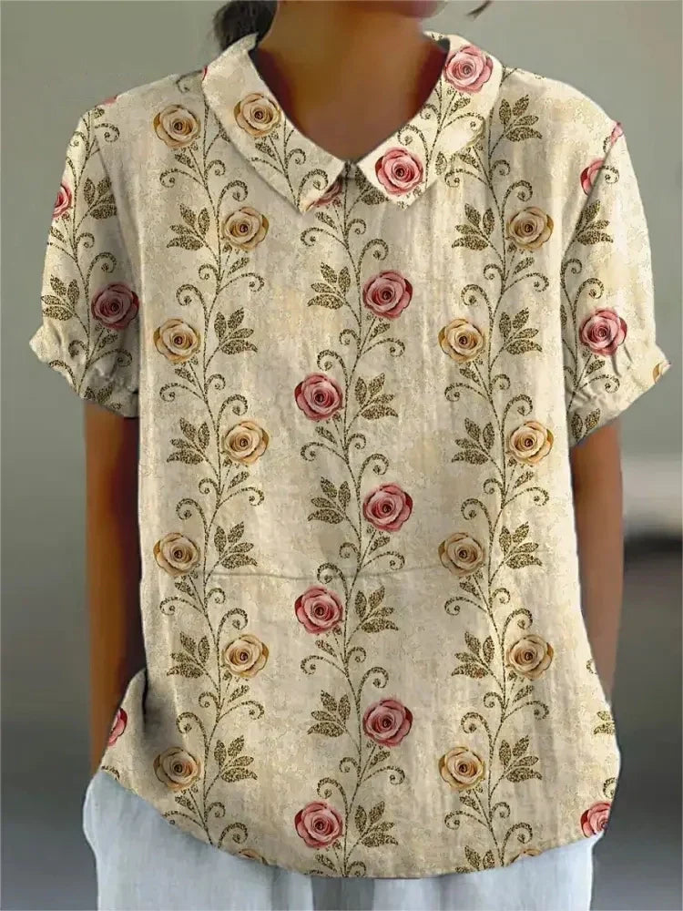 Stilla | Bluse Dame Med Blomstertryk