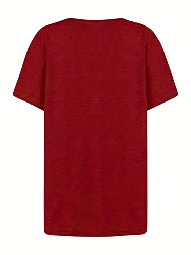Stilla | Rynket Bluse Asymmetrisk Let Bluse Med Korte Ærmer