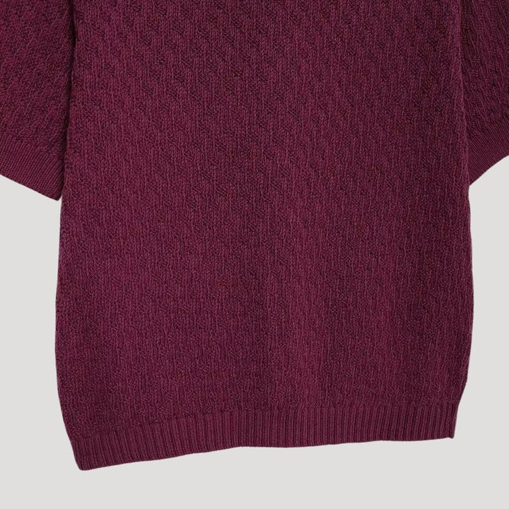 Stilla | Textureret Strik Kortærmet Strikketrøje