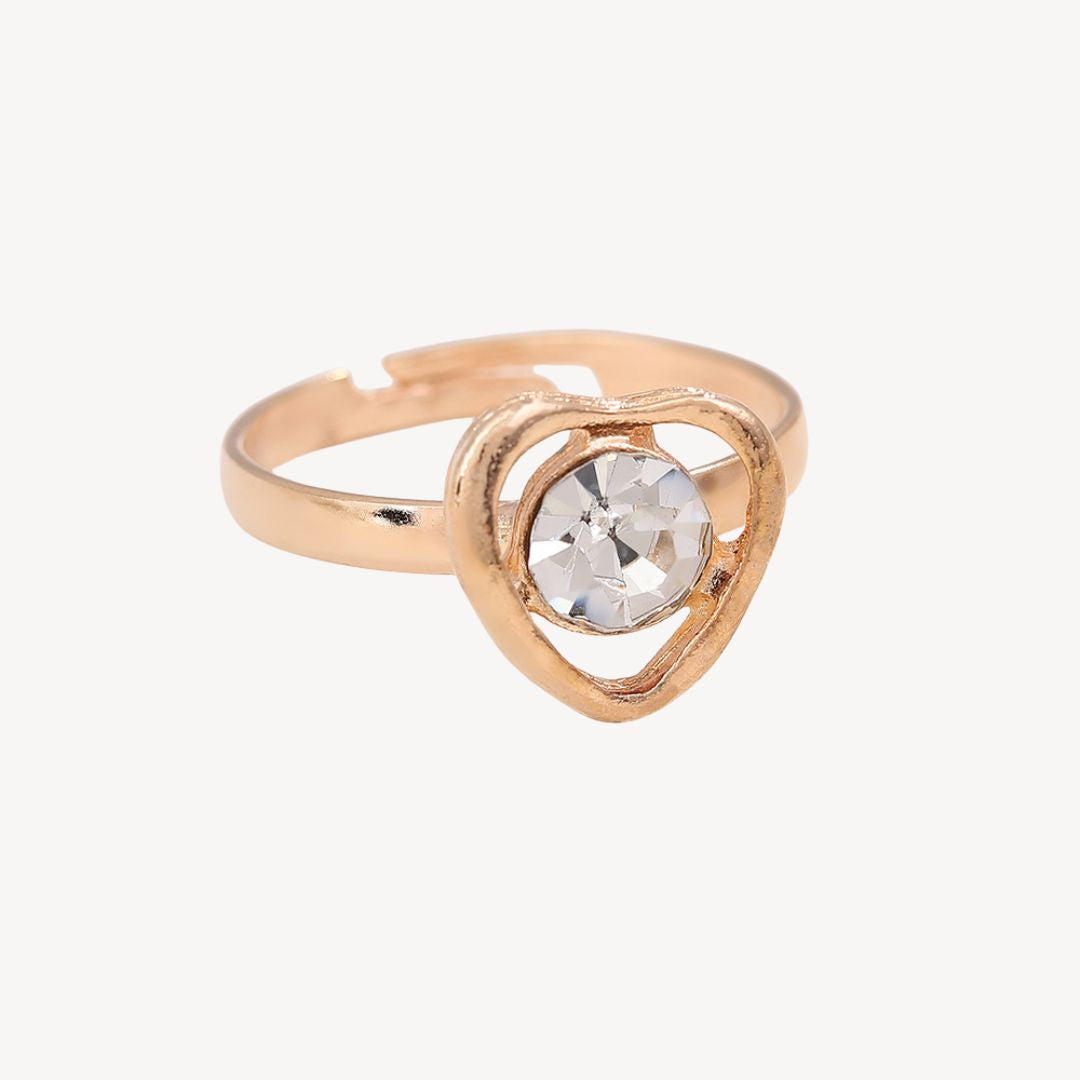 Stilla | Hjerte Rhinestone Smykkesæt Kvinder Guld
