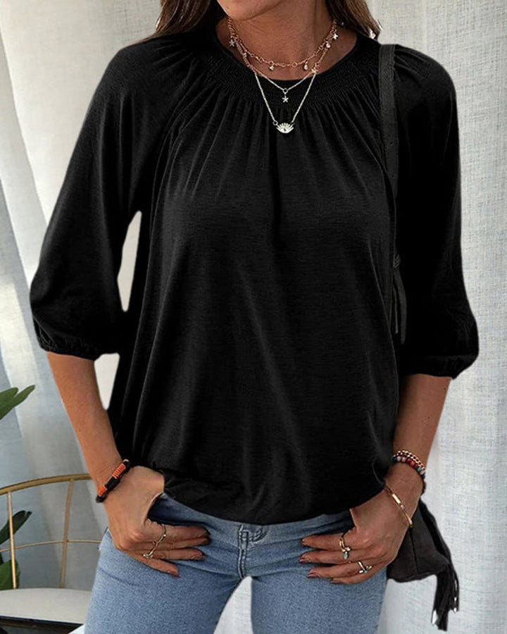 Stilla | Bluse Kvinders Rund Hals Bluse