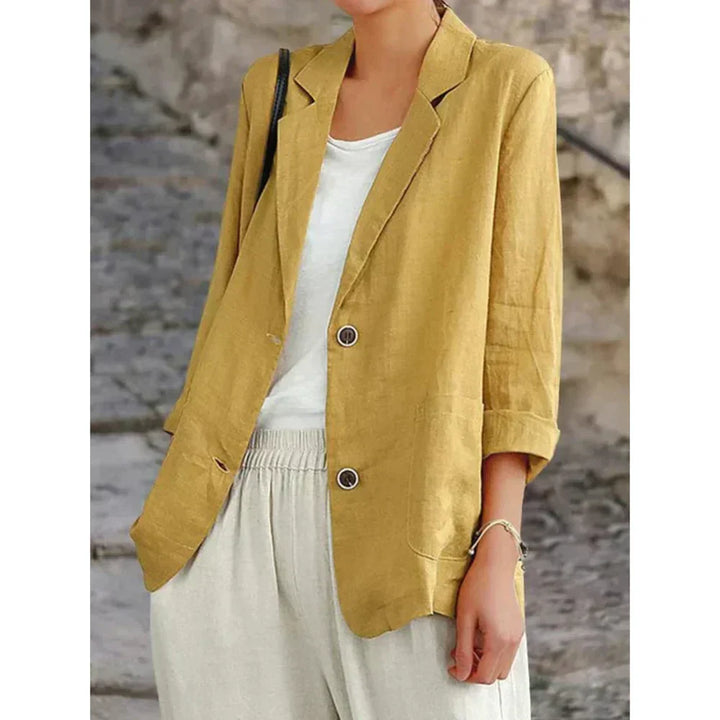 Stilla | Sofistikeret Stilfuld Hør Blazer