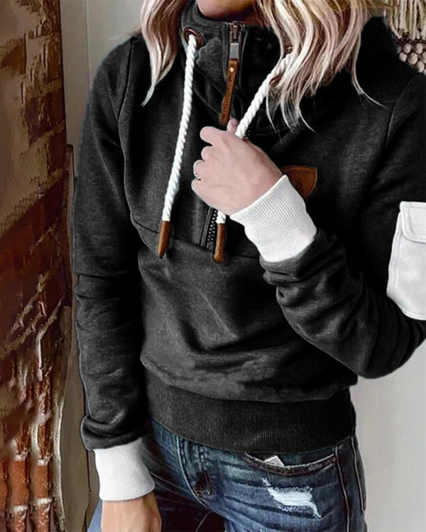 Stilla | Sweatshirt med hætte og lynlås