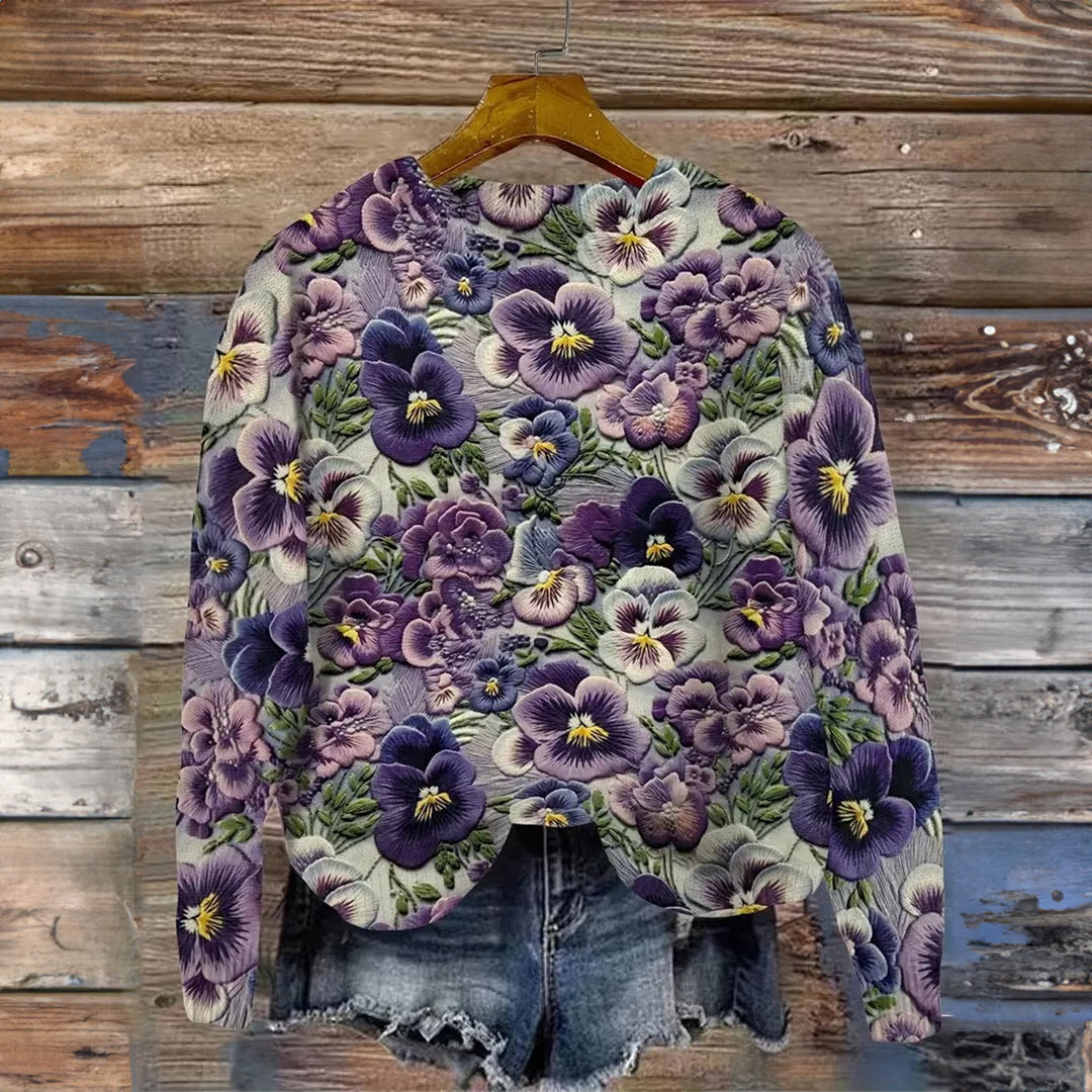 Stilla | Behagelig blomstercardigan