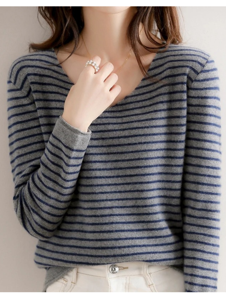 Stilla | Dame Pullover Stribet Casual