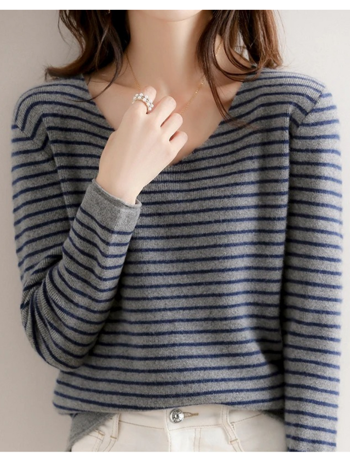Stilla | Dame Pullover Stribet Casual
