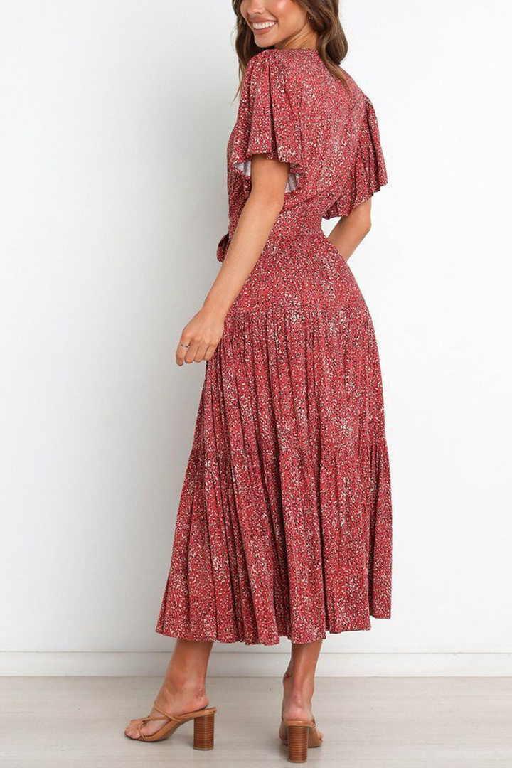 Stilla | Sunshine Grace Floral Midi Kjole