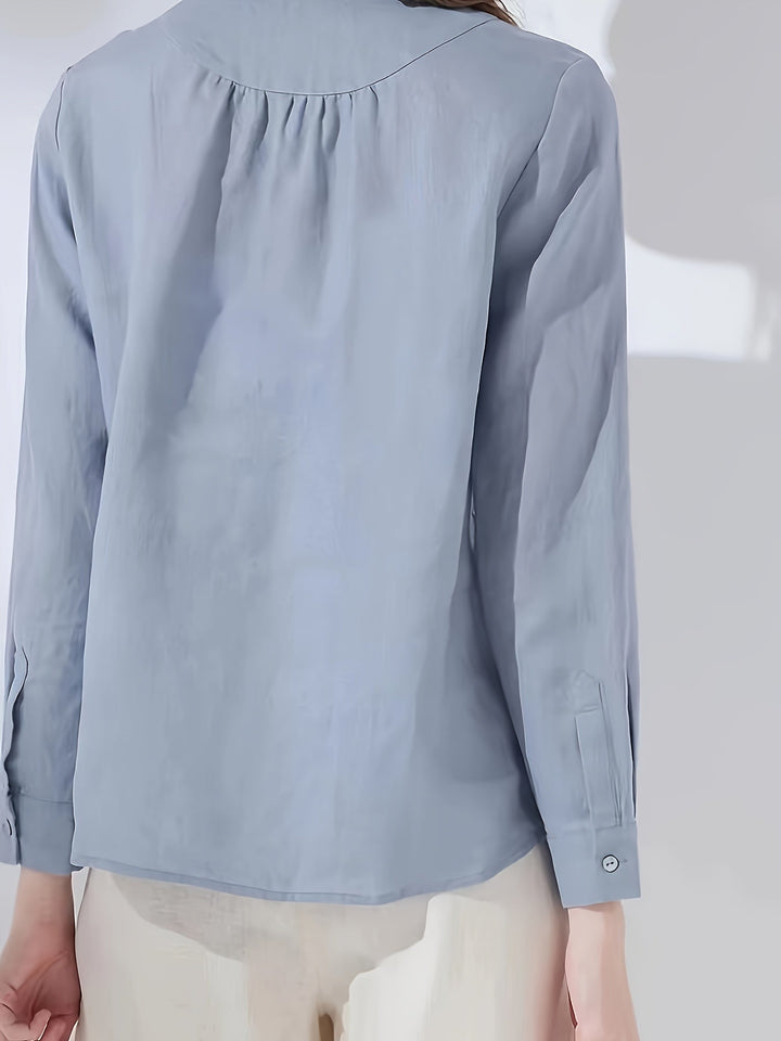 Stilla | Linned Blouse Lysblå Farve