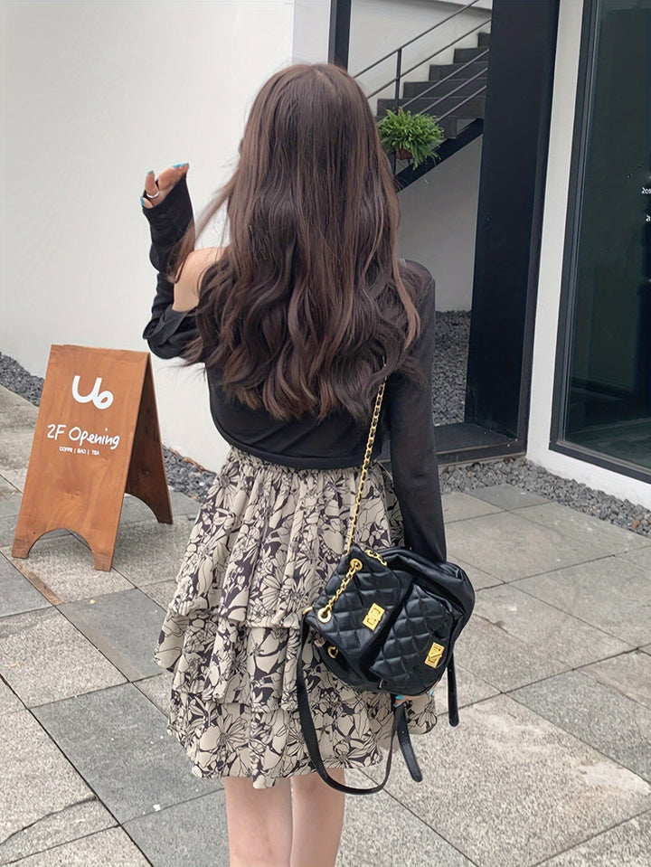Stilla | Sommerkjole Med Blomsterprint Let Kjole Med Spaghetti Stropper, Slingback Stil