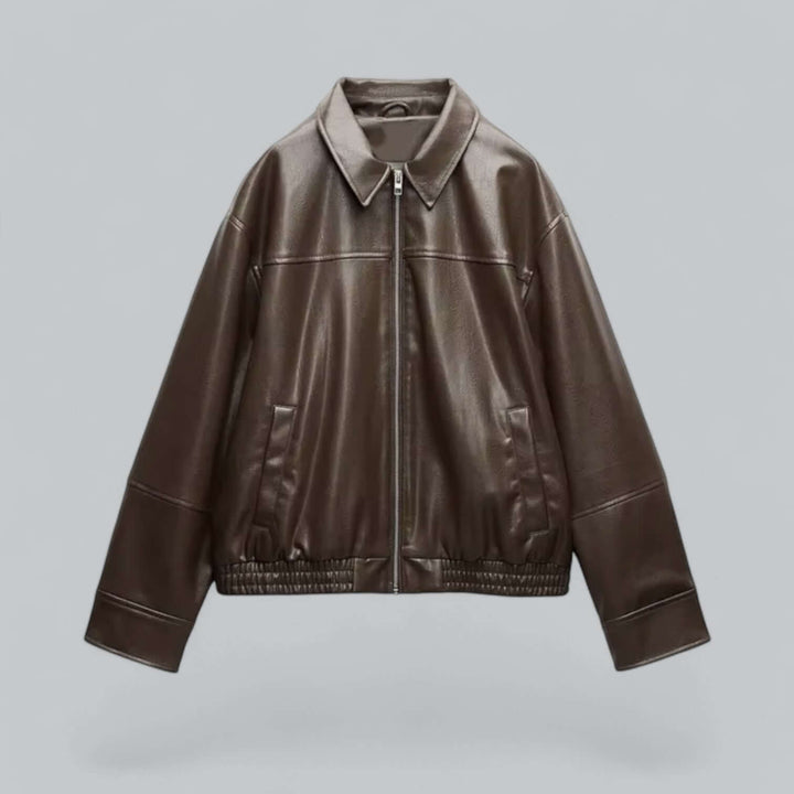 Stilla | Dame Vintage Stil Kunstlæderjakke