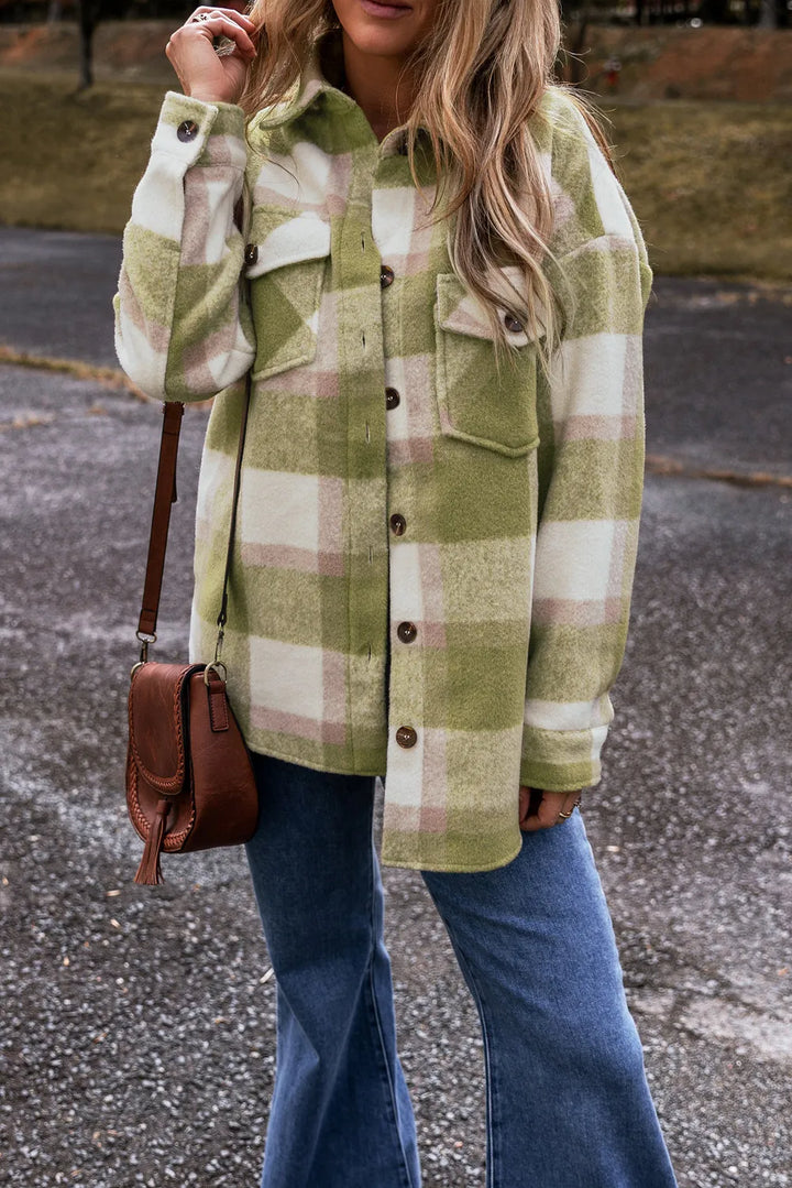 Stilla | Ternet Langærmet Jakke med Knapper til Klassisk Look
