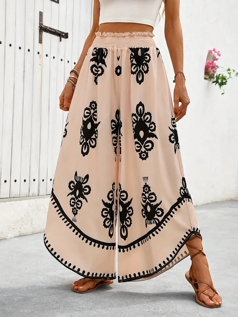 Stilla | Tribal Print Bred Bukser