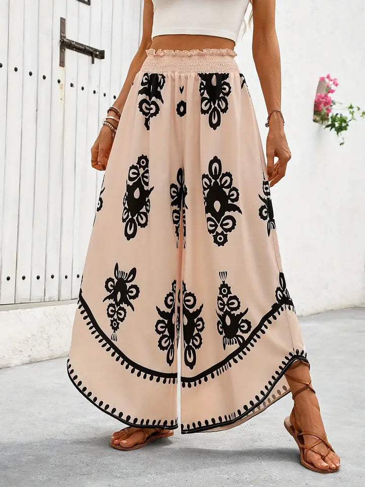 Stilla | Tribal Print Bred Bukser