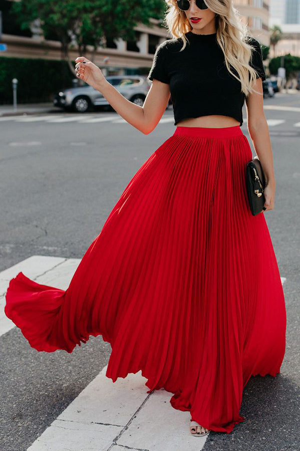 Stilla | for Eternity Plisseret Maxi Nederdel