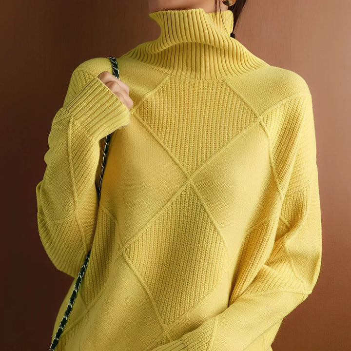 Stilla | Blød og Casual Strikket Sweater med Høj Hals