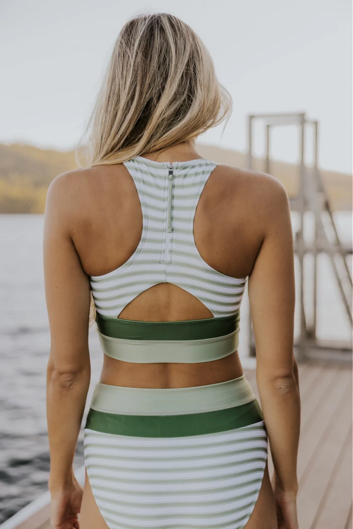Skovae | Sort Colorblock Cut Back Bikini-Sæt