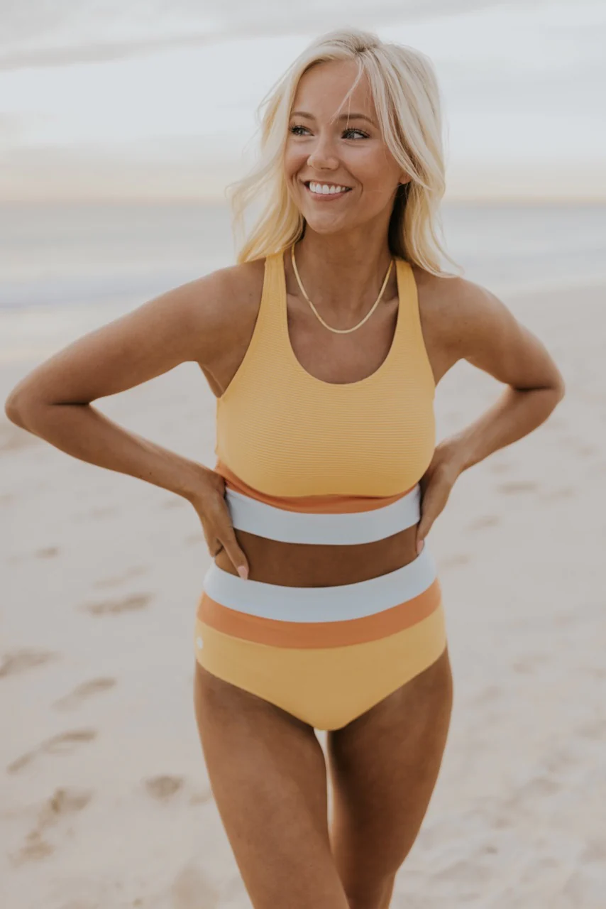 Skovae | Sort Colorblock Cut Back Bikini-Sæt