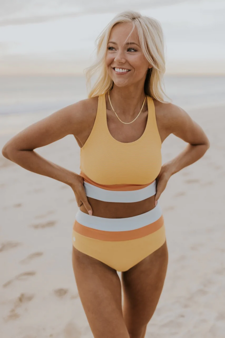 Skovae | Sort Colorblock Cut Back Bikini-Sæt