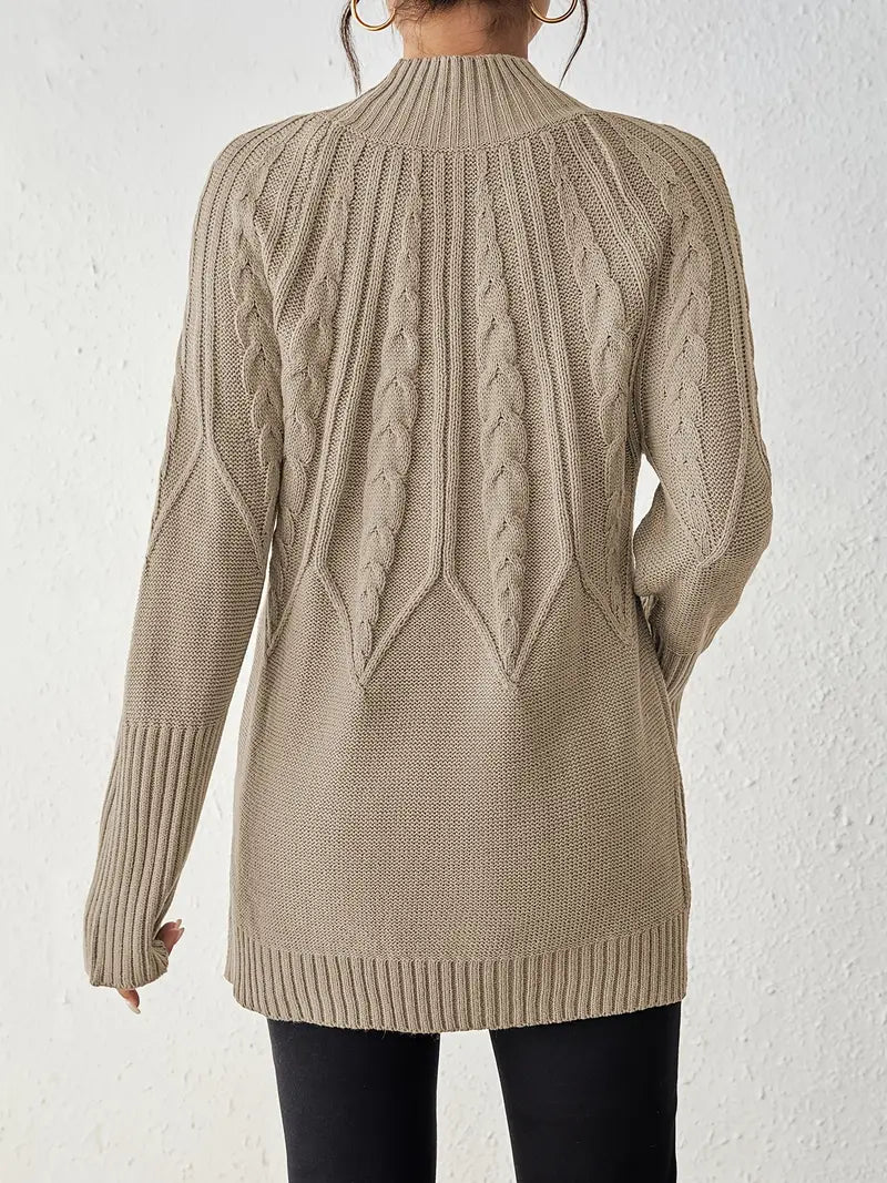 Stilla | Dame Trøje Med Krave Strik, Jacquard, Akryl, Efterår/