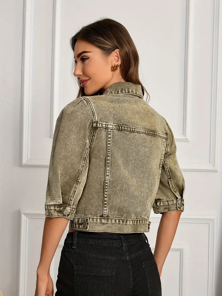 Stilla | Kort jakke af jeans og robust