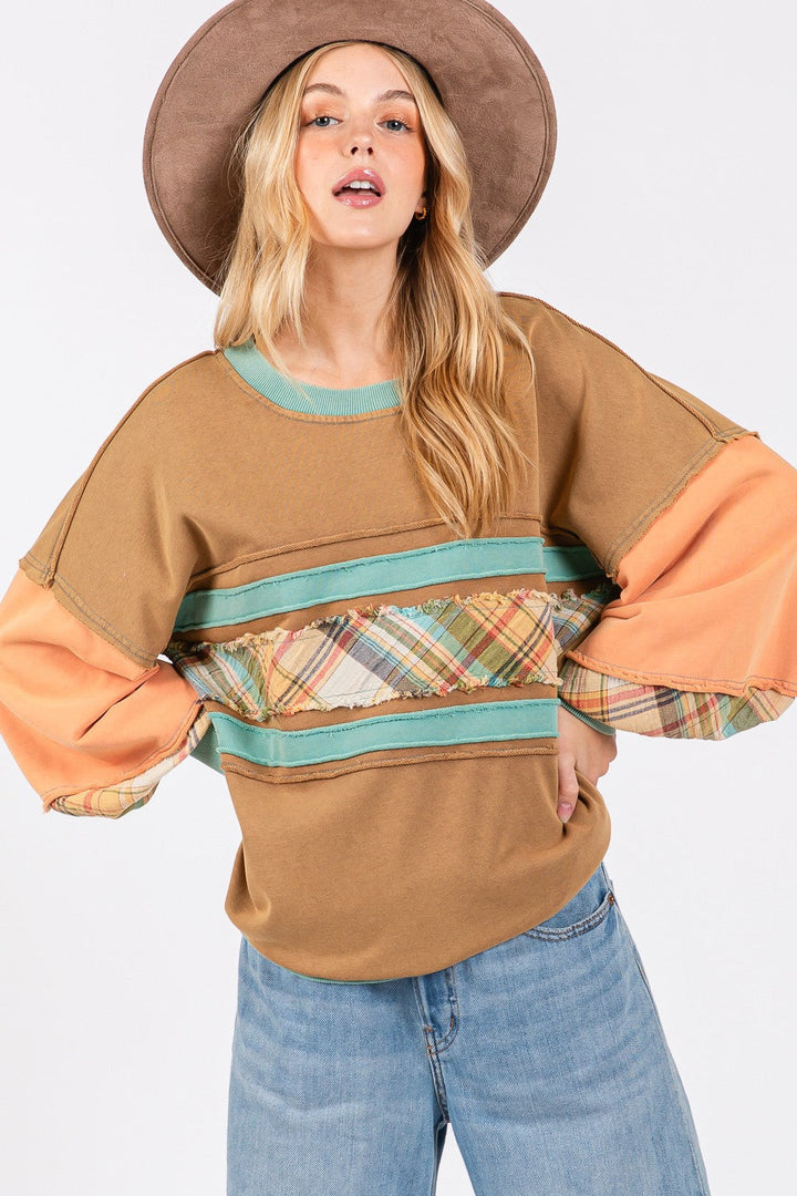 Stilla | Farveblok Sweatshirt Til Fritid