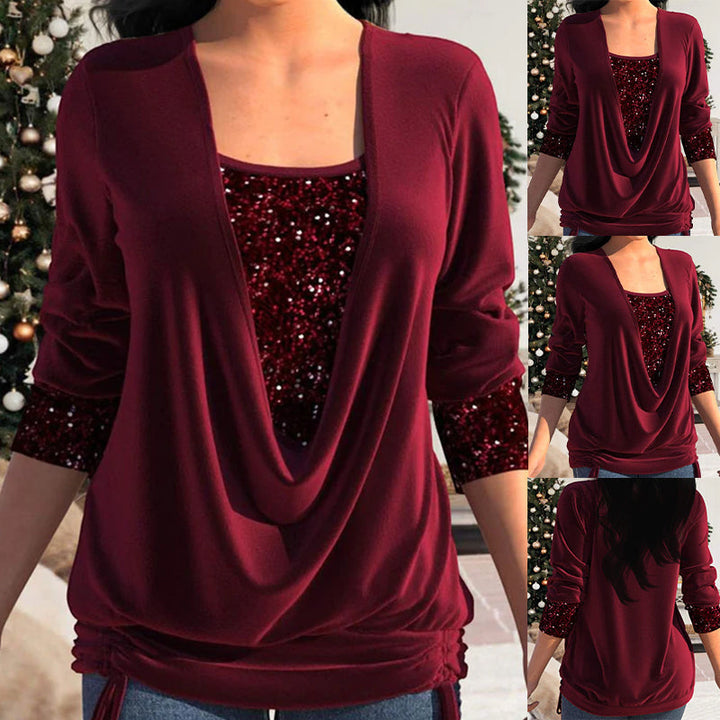 Stilla | Damebluse med lange ærmer og perler Elegant og komfortabel pasform