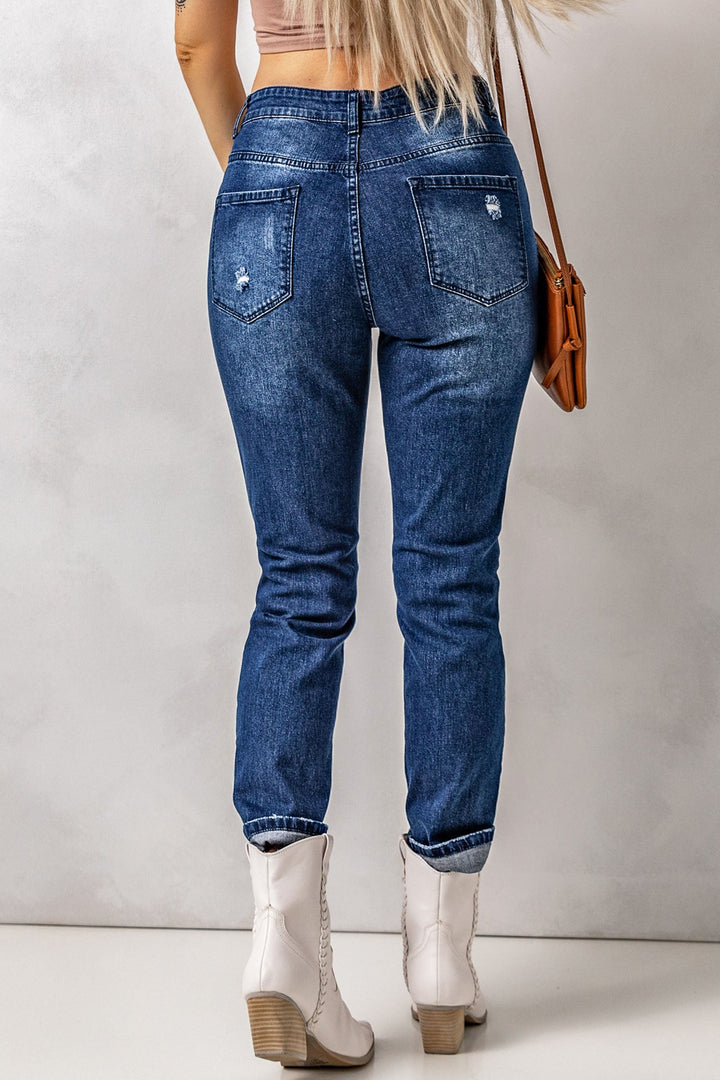 Stilla | Slidte Høj Talje Jeans Med Lommer