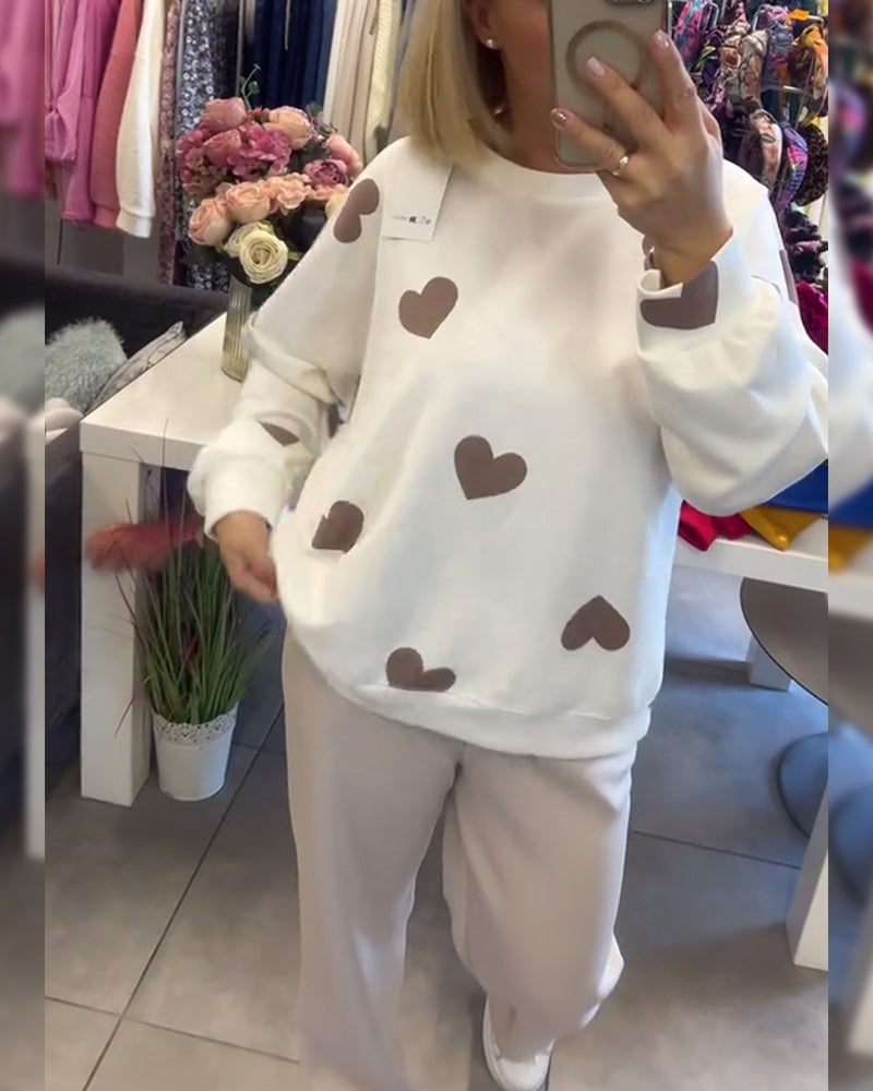 Stilla | Kvinder Casual Hjerte Pullover