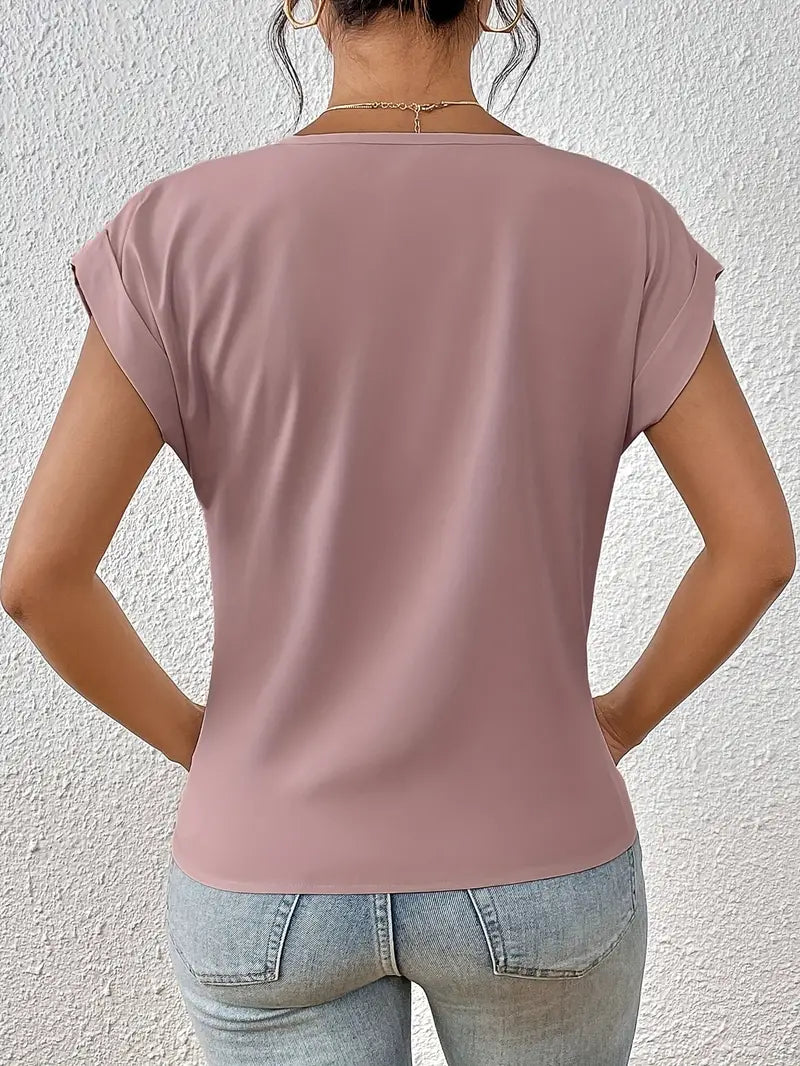 Stilla | Komfort-t-shirt Med V-udskæring