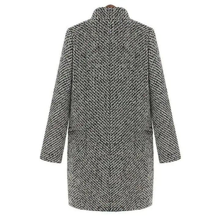 Stilla | Lang Houndstooth Jakke Elegance og Komfort