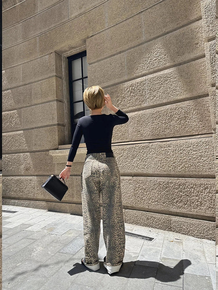 Stilla | Løse leopardjeans
