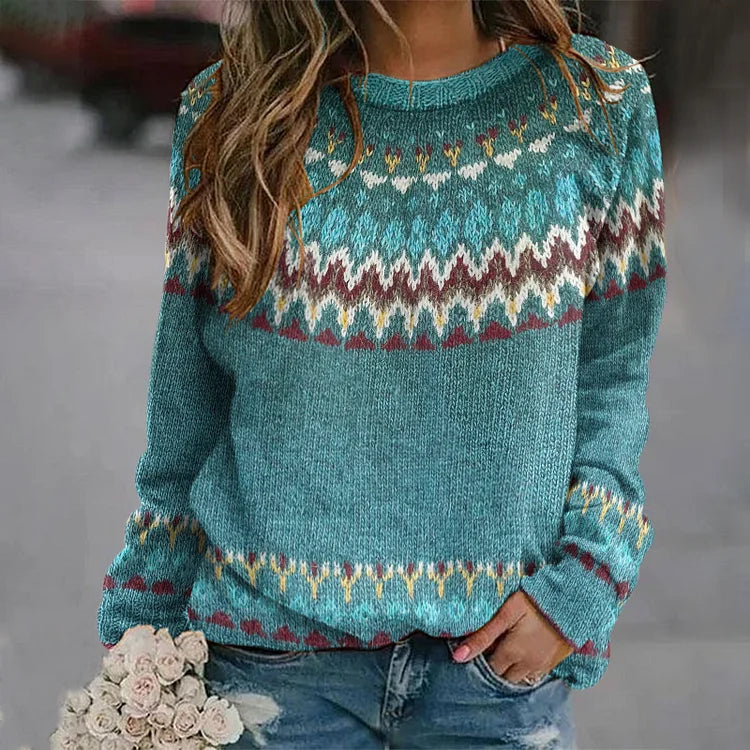 Stilla | Pullover med Retro Wave tryk