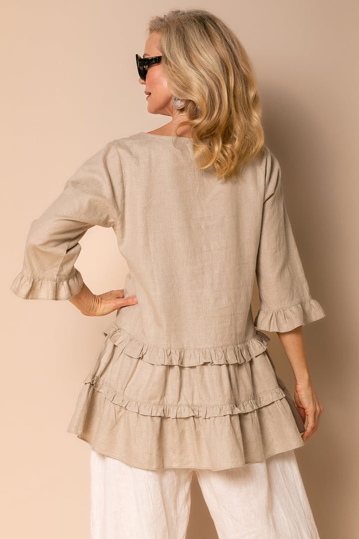 Stilla | Elegant Linned Top Dame