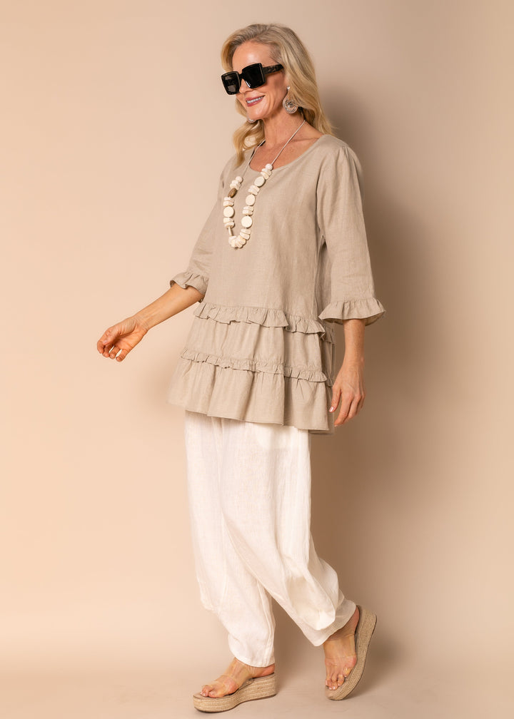 Stilla | Elegant Linned Top Dame