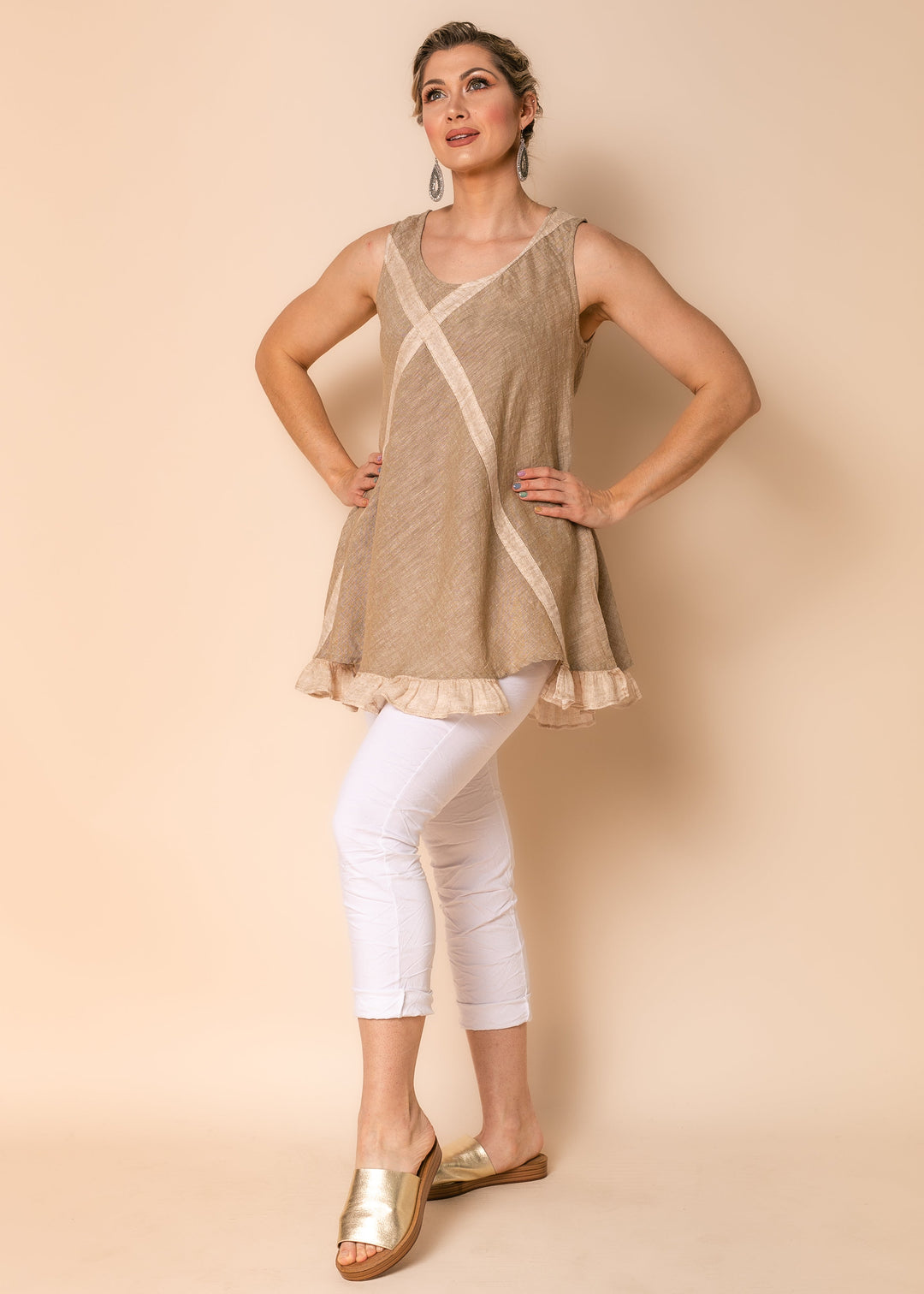Stilla | Luftigt Linned Top Dame