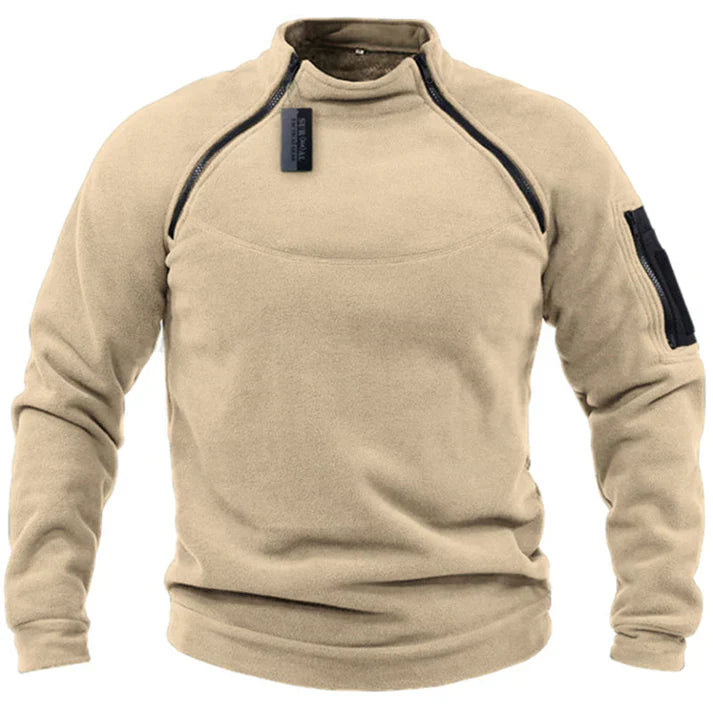 Stilla | Herres fleece hoodie med lynlås
