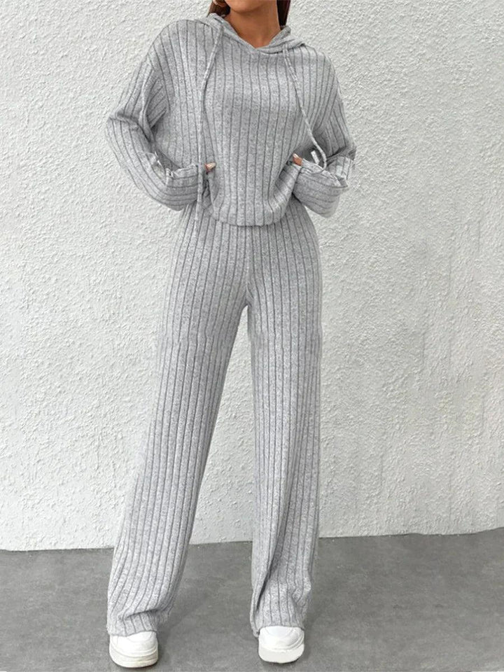 Stilla | Kvinders Stribet Lang Hoodie Løs Outfit