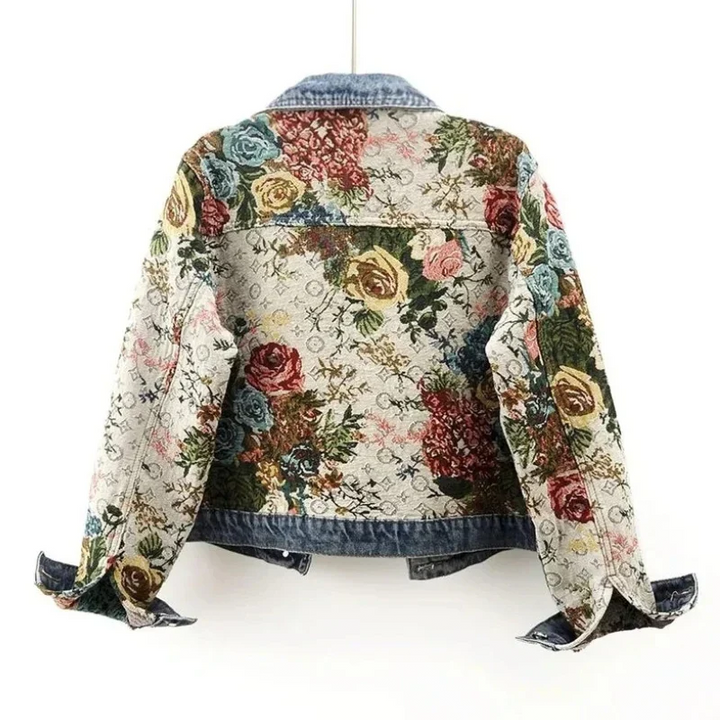 Stilla | Floral Jeansjakke til kvinder Juli