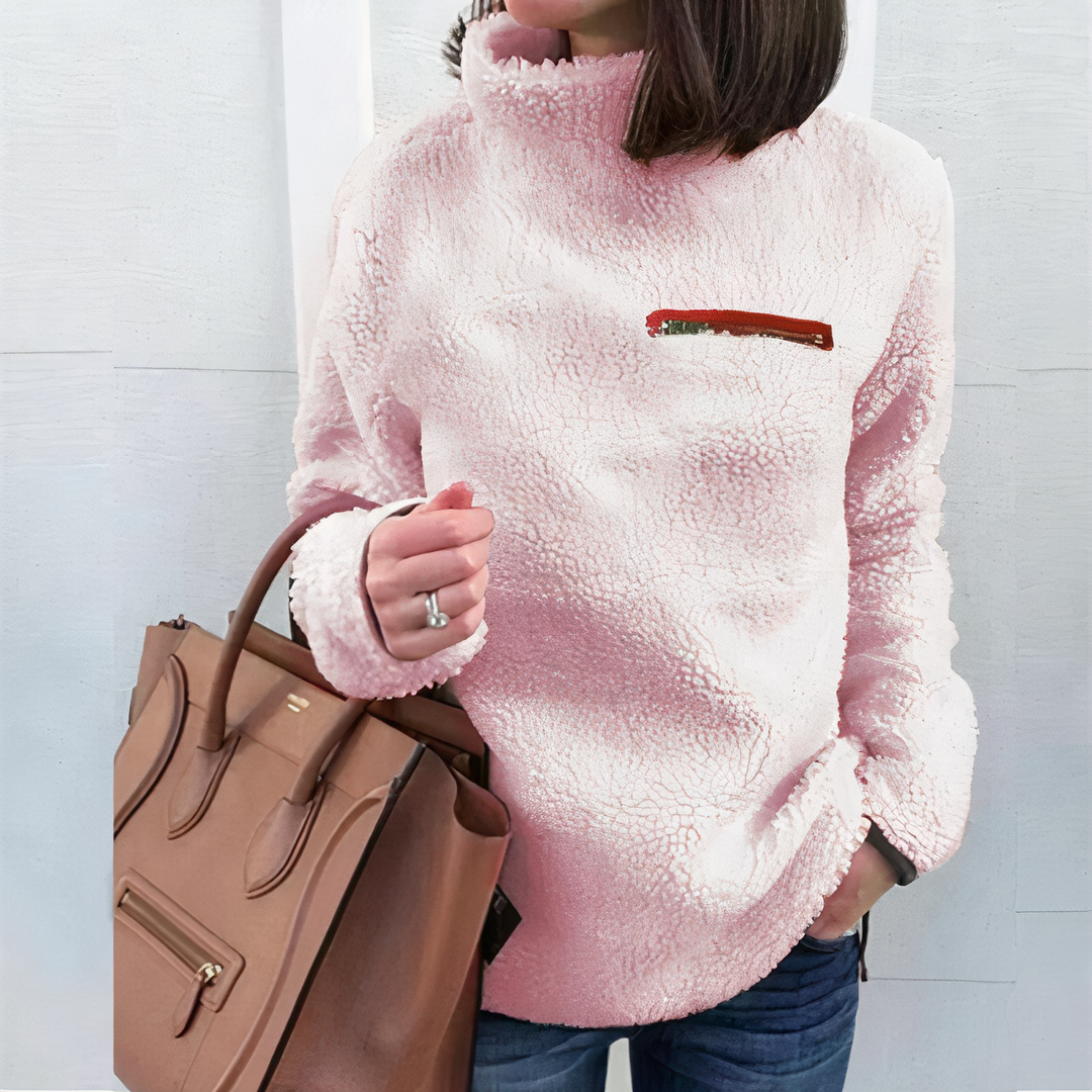 Stilla | Uld-Rullekravepullover medtryk