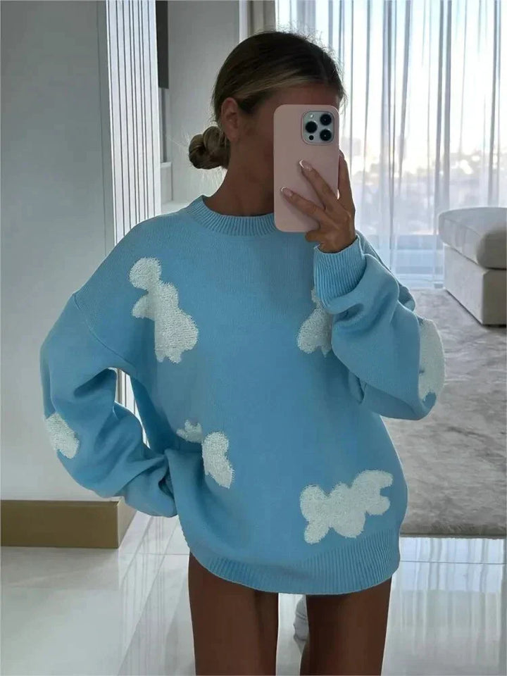Stilla | Smart Strikpullover Med Broderiet „sweet Love“