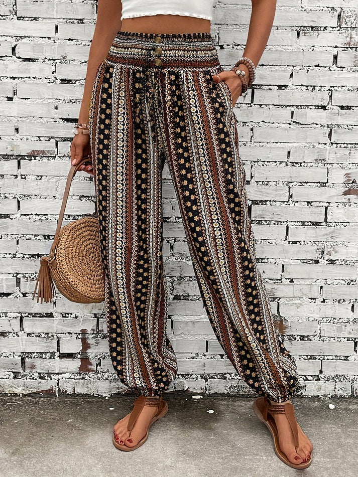 Stilla | Stilfulde Bukser Med Boho Print