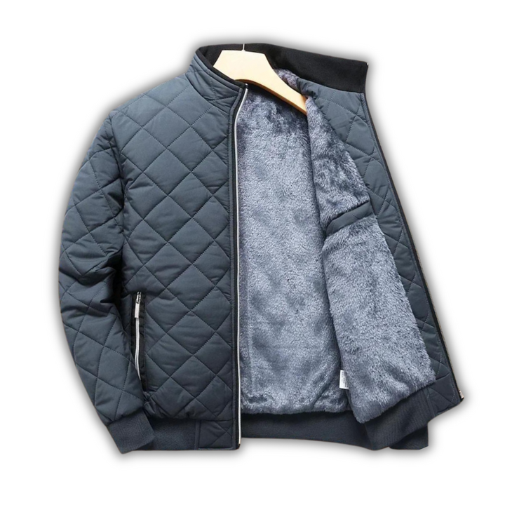 Stilla | Herre foret quilted jakke - bomberstil med ståkrave