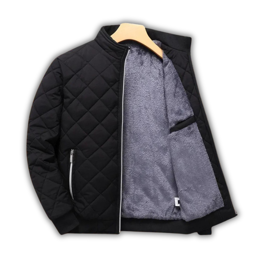 Stilla | Herre foret quilted jakke - bomberstil med ståkrave
