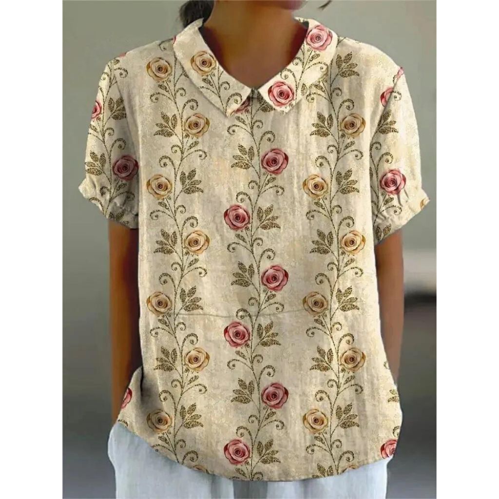 Skovae | Casual dame skjorte med blomsterprint