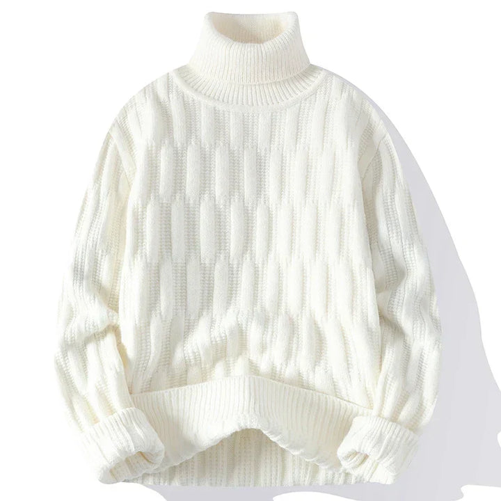 Stilla | Pullover Rullekrave Jacquard Arvello