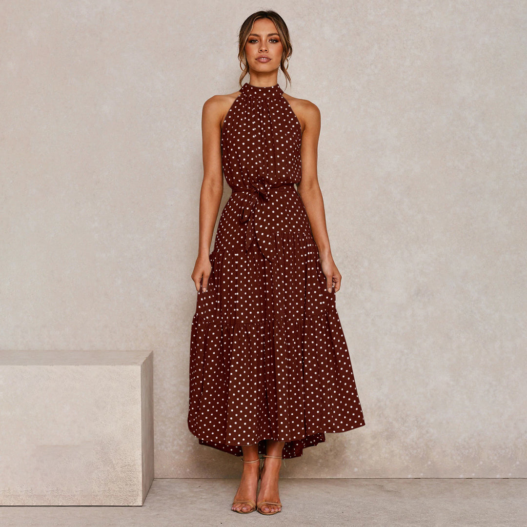 Stilla | Stilfuld Lang Kjole i Feminint Design