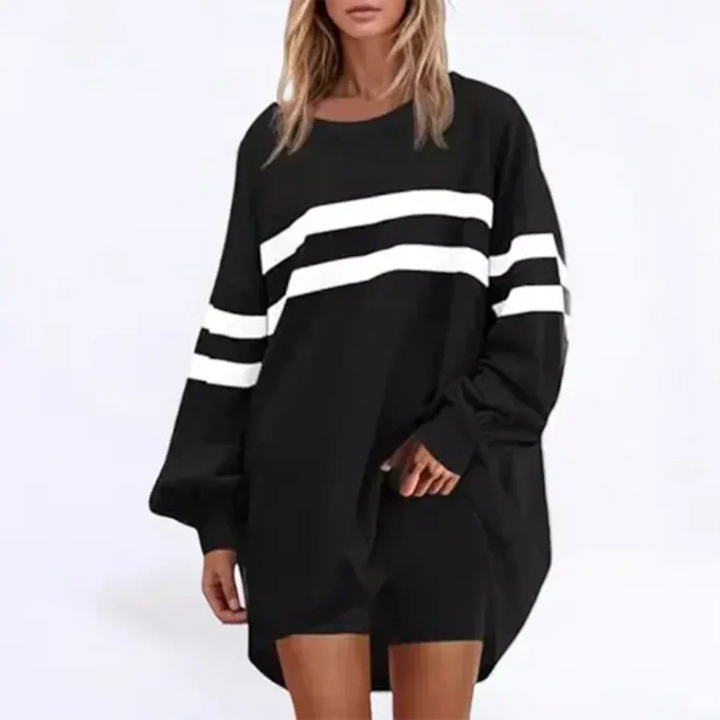 Stilla | Overdimensioneret Stribet Pullover Dame Largo